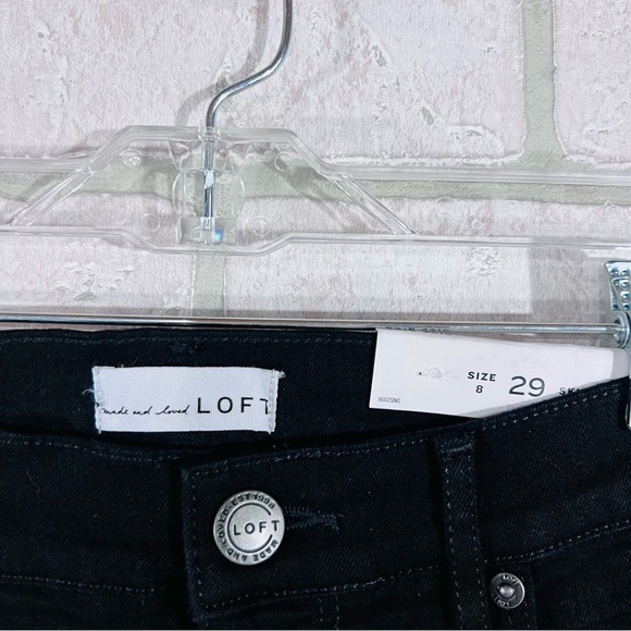 LOFT NWT Black Skinny High Rise Jeans Size 8/29 - Picture 6 of 13